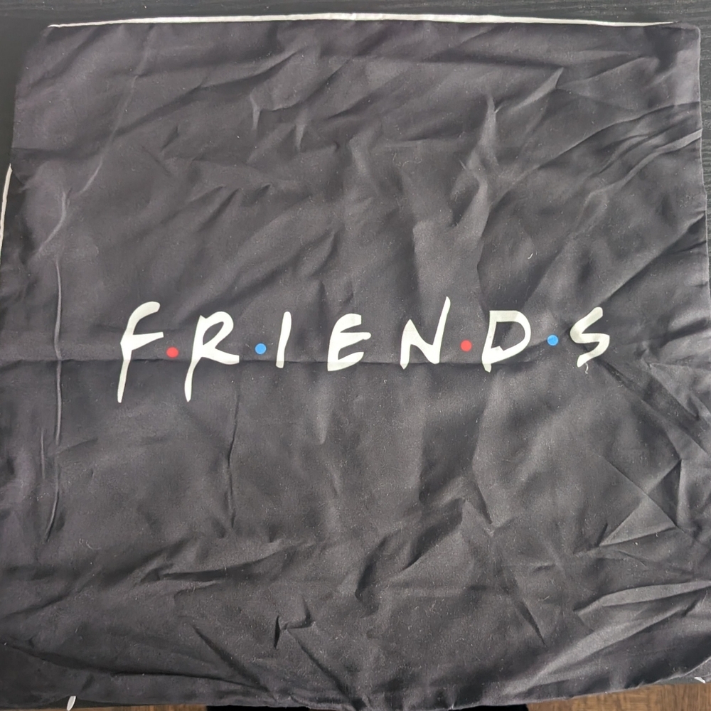 Set Of Four Black 'Friends' Pillow Covers